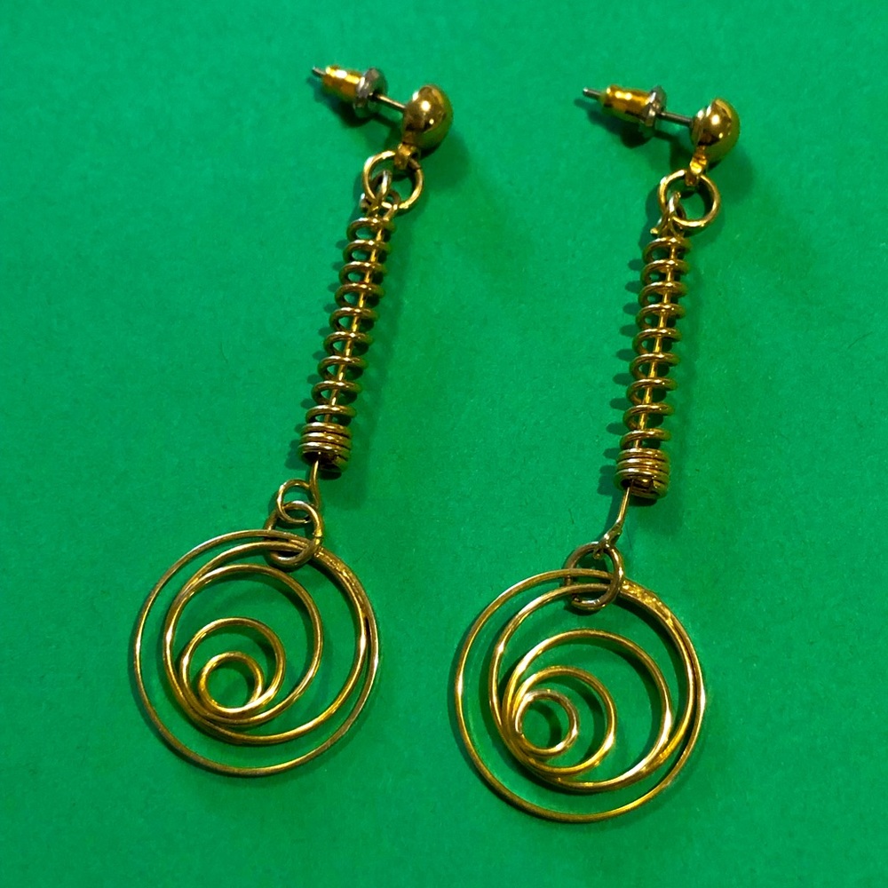 Vintage Spiral Wire Earrings